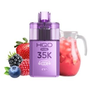 HQD DUAL 35K Starter Kit - Berry Raspberry & Berry Lemonade (Purple) mit Dual-Flavour & Display. Jetzt im Vape Shop Schweiz bestellen!