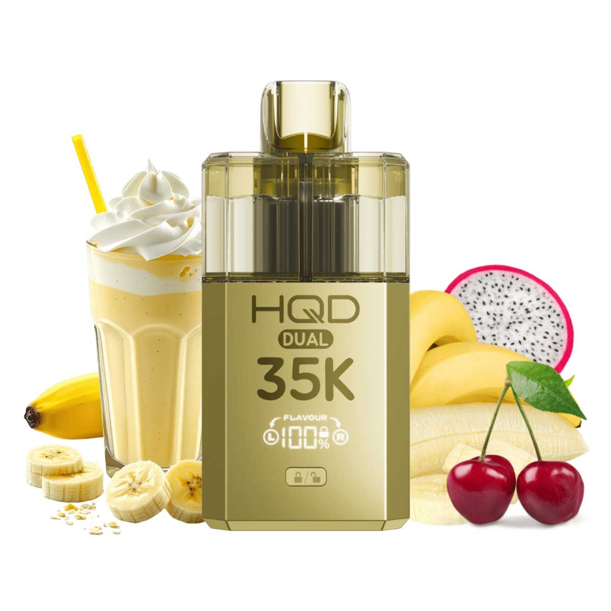 HQD Dual 35K Starter Kit – Lemon Lime & Ice Mint (Grün) Dual-Flavour | Mesh Coil | USB-C